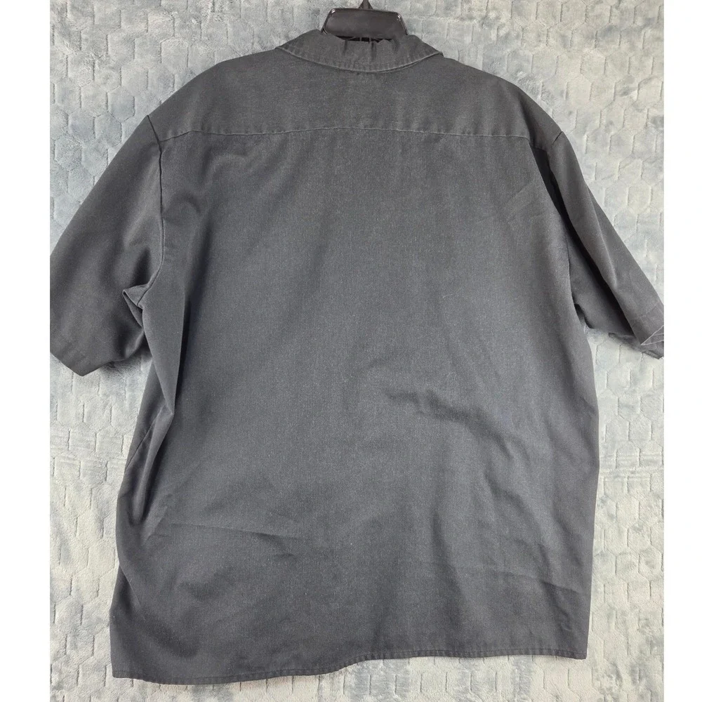 Dickies Flex Mens 2XL Black Short Sleeve Work Shirt Button Down W941Z7A